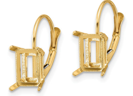 14k Yellow Gold Earrings Style XLB124 - Classique Jewelry Inc.