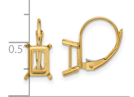 14k Yellow Gold Earrings Style XLB124 - Classique Jewelry Inc.
