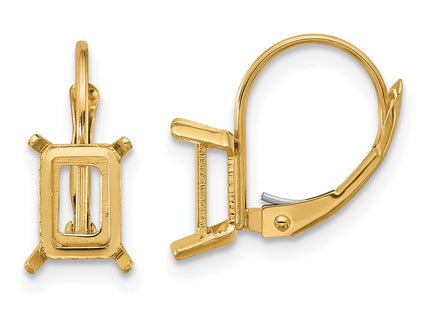 14k Yellow Gold Earrings Style XLB124 - Classique Jewelry Inc.