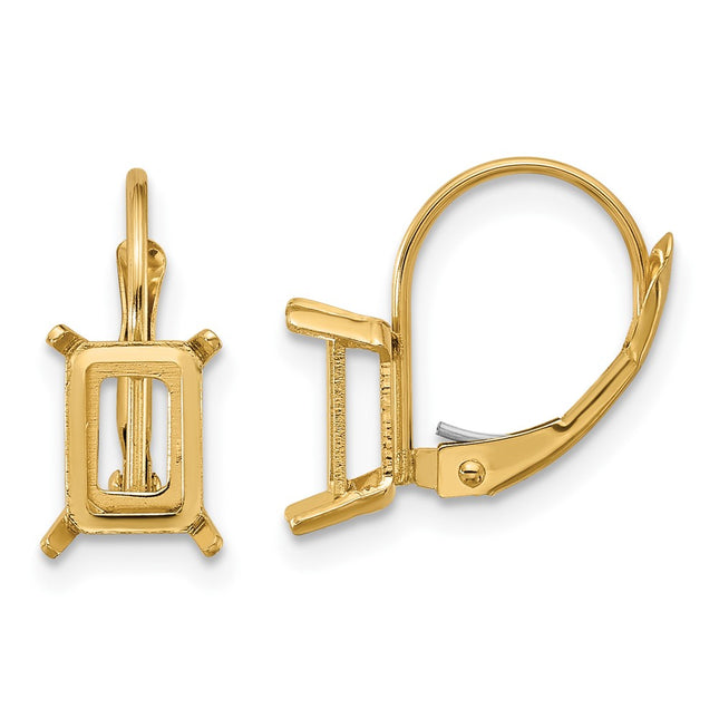 14k Yellow Gold Earrings Style XLB124 - Classique Jewelry Inc.