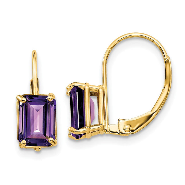 14k Yellow Gold Earrings Style XLB124AM - Classique Jewelry Inc.