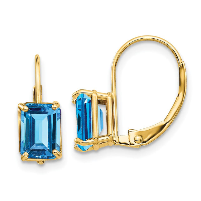 14k Yellow Gold Earrings Style XLB124BT - Classique Jewelry Inc.