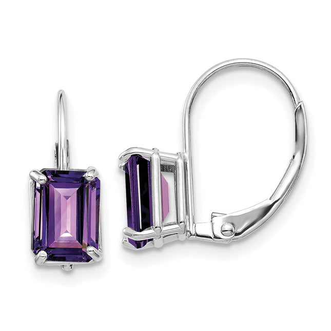 14k White Gold Earrings Style XLB124WAM - Classique Jewelry Inc.