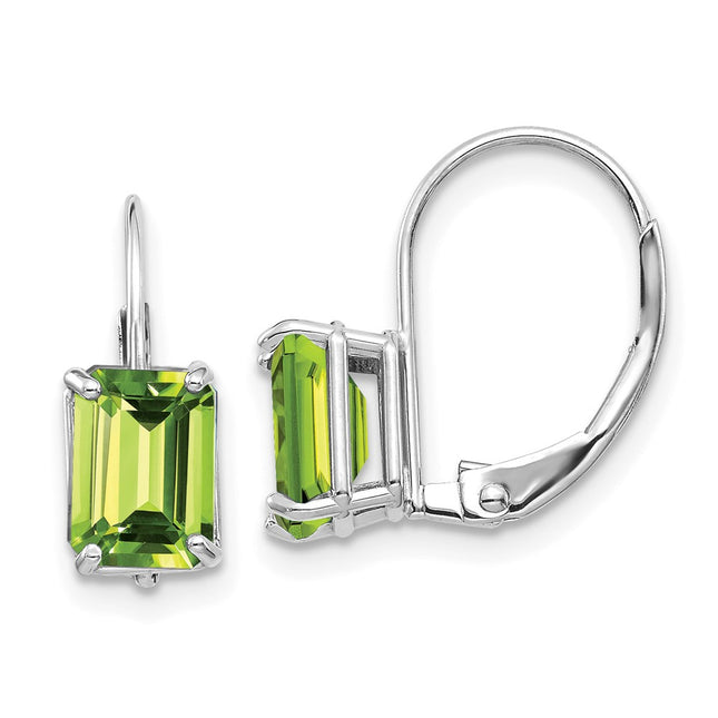 14k White Gold Earrings Style XLB124WPE - Classique Jewelry Inc.