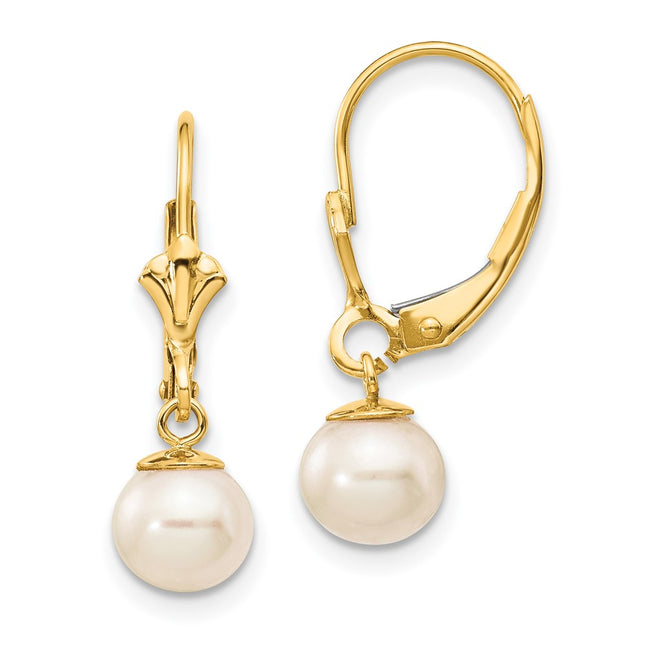 14k Yellow Gold Earrings Style XLB154PL - Classique Jewelry Inc.