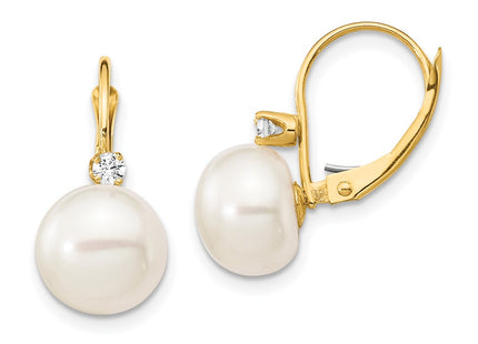 14k Yellow Gold Earrings Style XLB157BL - Classique Jewelry Inc.