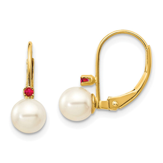 14k Yellow Gold Earrings Style XLB50R - Classique Jewelry Inc.
