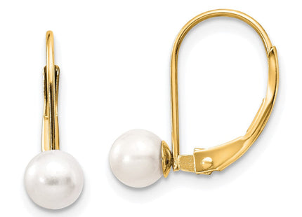 14K gold pearl drop earrings