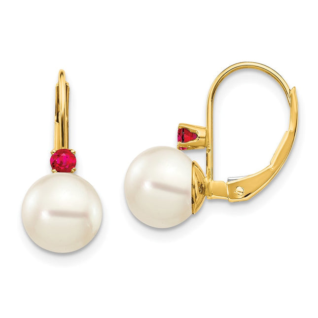 14k Yellow Gold Earrings Style XLB70R - Classique Jewelry Inc.