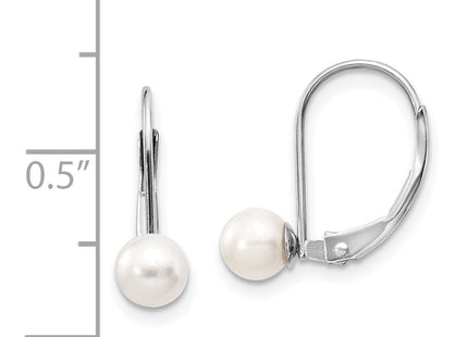 14k White Gold Earrings Style XLBW55PL - Classique Jewelry Inc.