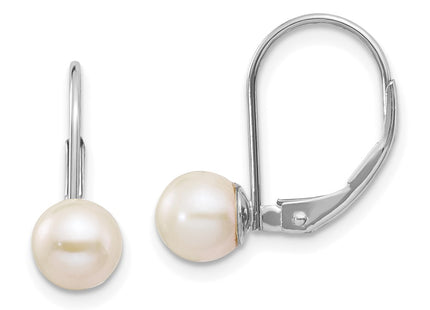 14k White Gold Earrings Style XLBW65PL - Classique Jewelry Inc.