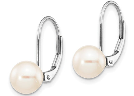 14k White Gold Earrings Style XLBW75PL - Classique Jewelry Inc.