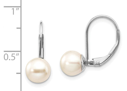 14k White Gold Earrings Style XLBW75PL - Classique Jewelry Inc.