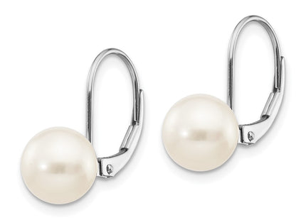 14k White Gold Earrings Style XLBW85PL - Classique Jewelry Inc.