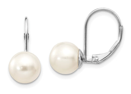 14k White Gold Earrings Style XLBW85PL - Classique Jewelry Inc.