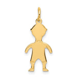 14K .018 Depth Engravable Boy Charm, 25 x 10mm view