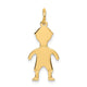 14K .018 Depth Engravable Boy Charm, 25 x 10mm
