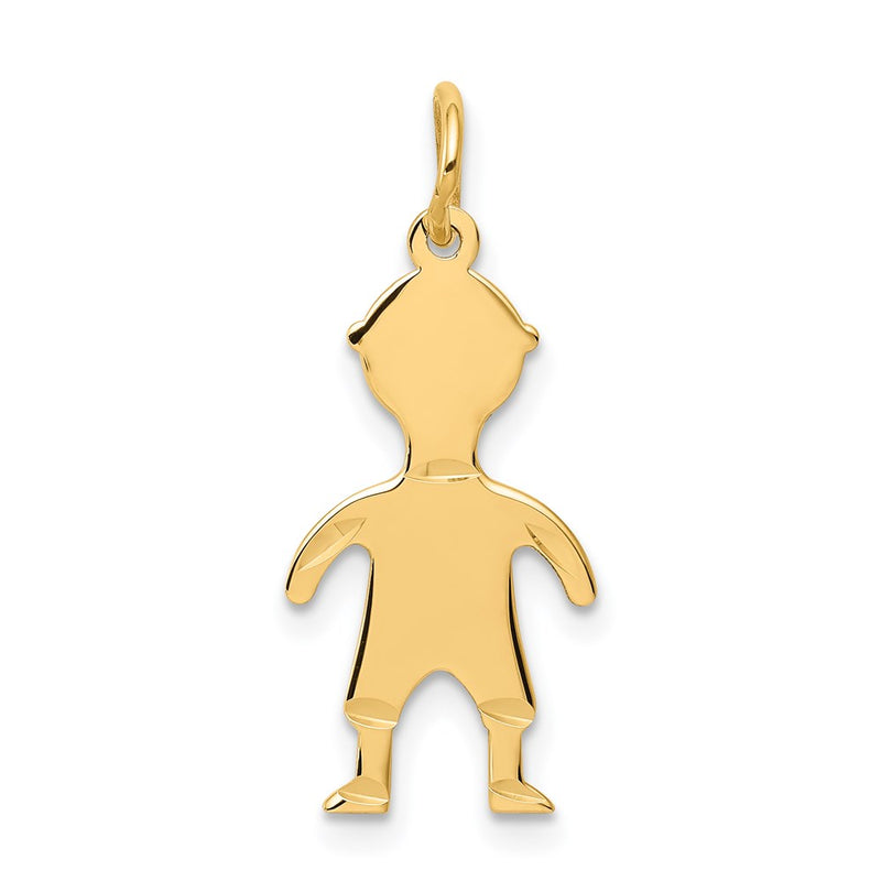 14K gold engravable charm
