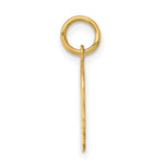 14K Plain Small .018 Gauge Facing Right Engravable Boy Head Charm, 18 x 10mm view
