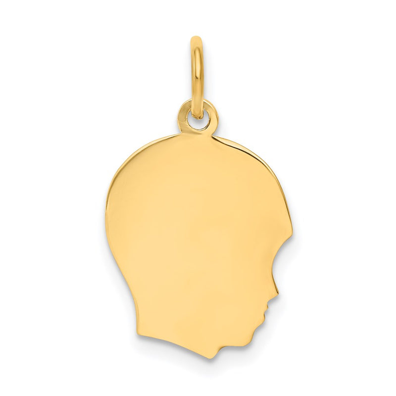 14K gold engravable charm