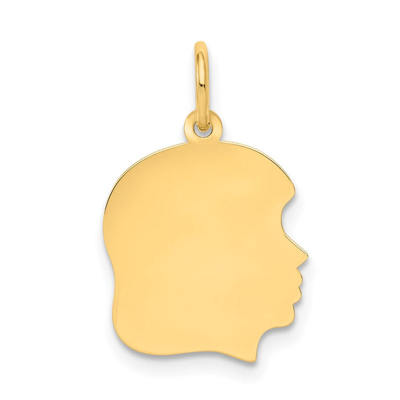 14K gold engravable charm