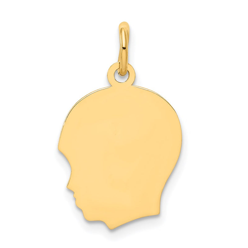 14K gold engravable charm