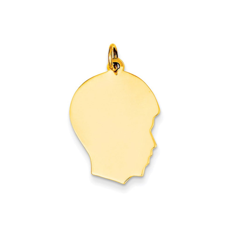 14K gold engravable charm