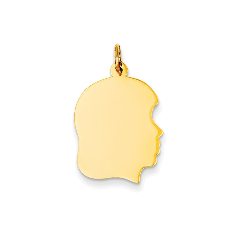 14K gold engravable charm