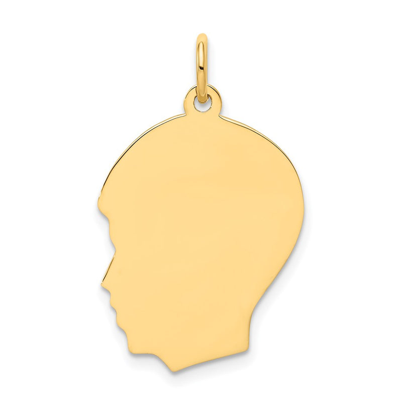 14K gold engravable charm