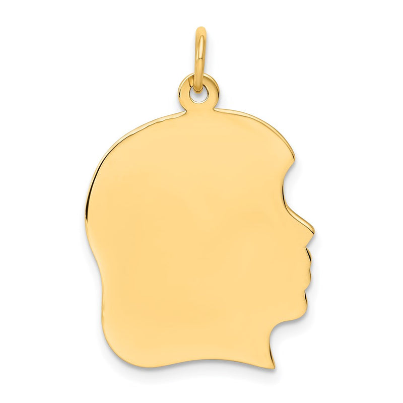 14K gold engravable charm