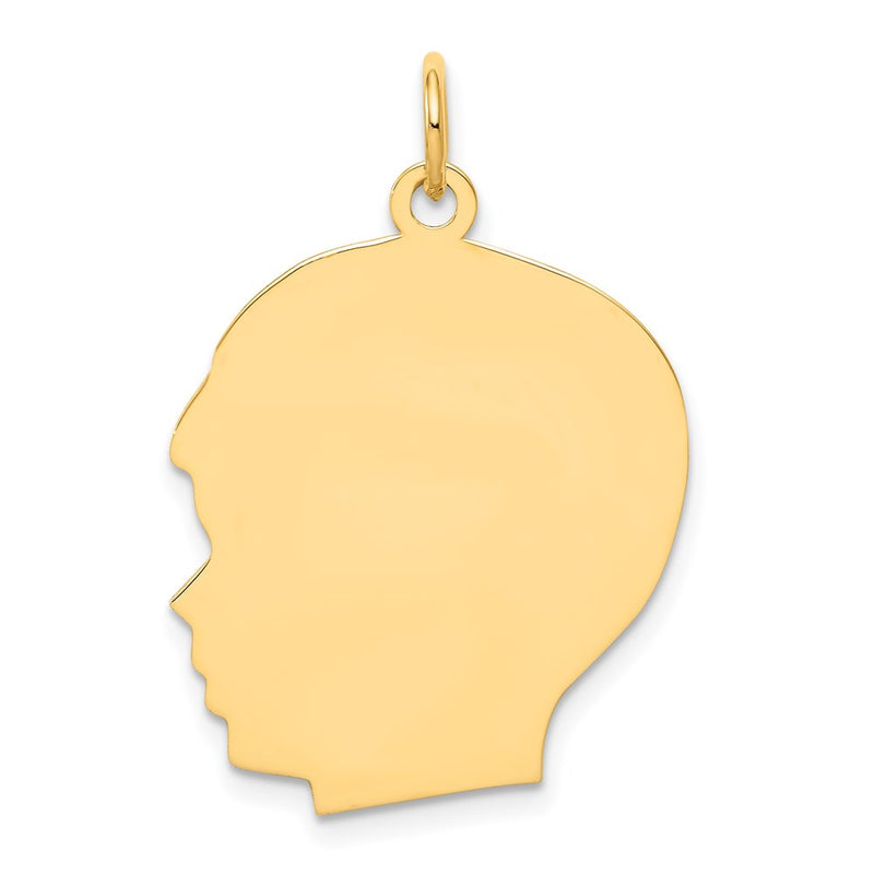 14K gold engravable charm