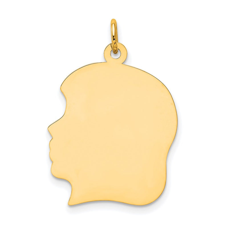 14K gold engravable charm