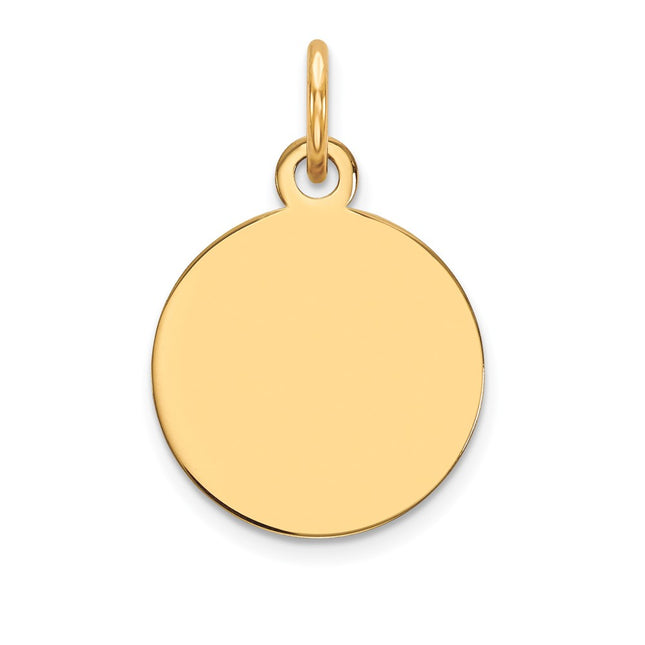 14K gold disc charm