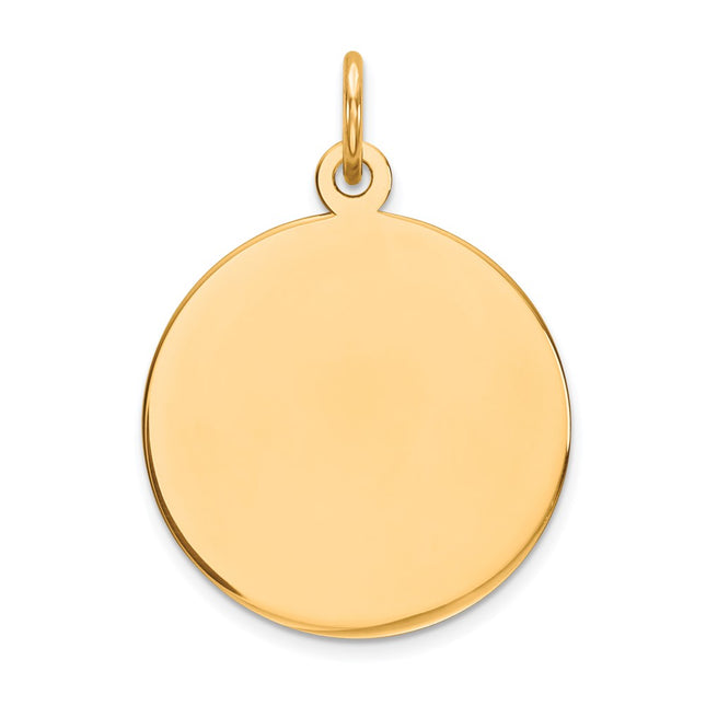 14K gold disc charm