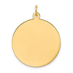 14K Plain .050 Gauge Circular Engravable Disc Charm view