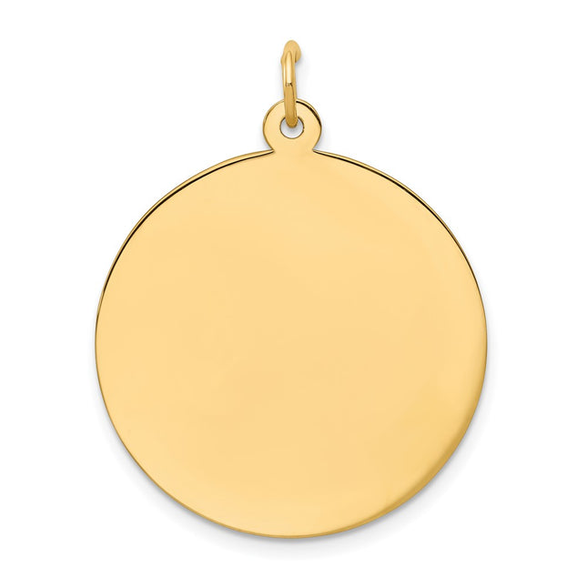 14K gold disc charm