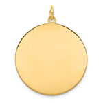 14K Plain .018 Gauge Circular Engravable Disc Charm, 32 x 28mm view