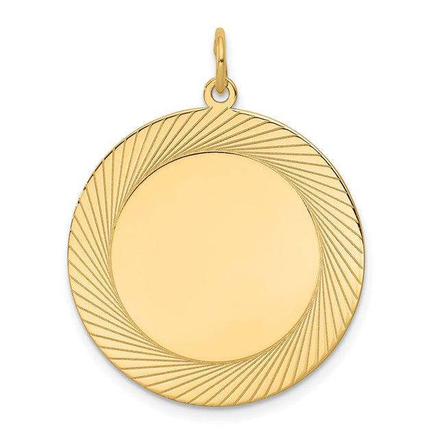 14K gold disc charm