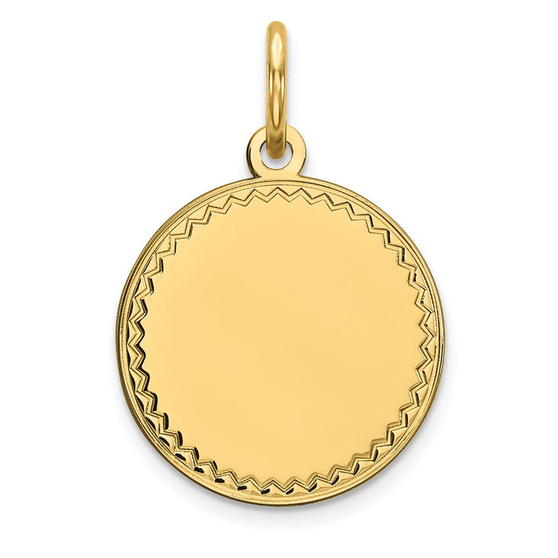 14K gold disc charm