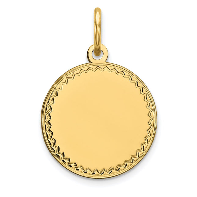 14K gold disc charm