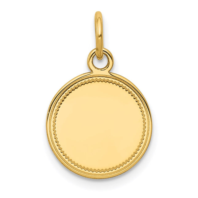14K gold disc charm