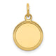14K Plain .011 Gauge Engravable Round Disc Charm, 19 x 13mm