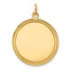 14K Plain .018 Gauge Engravable Round Disc Charm, 29 x 23mm