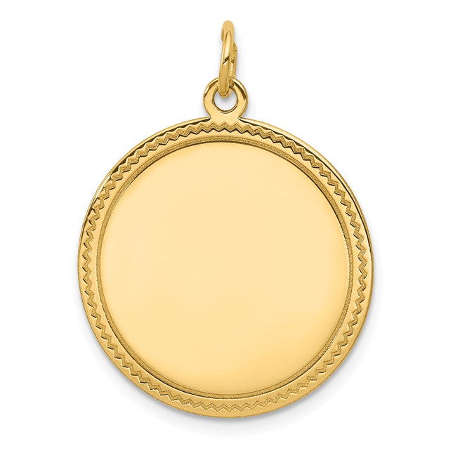 14K gold disc charm