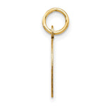 14K Etched .013 Gauge Engravable Round Disc Charm, 20 x 13mm view