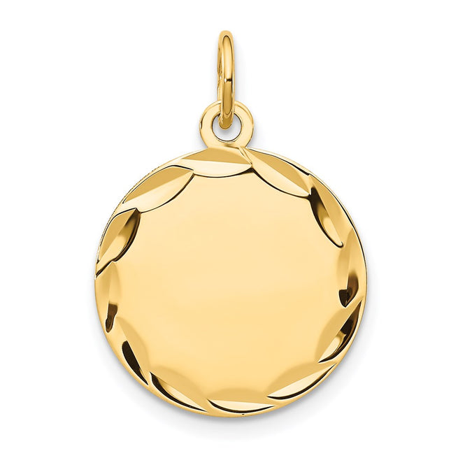 14K gold disc charm