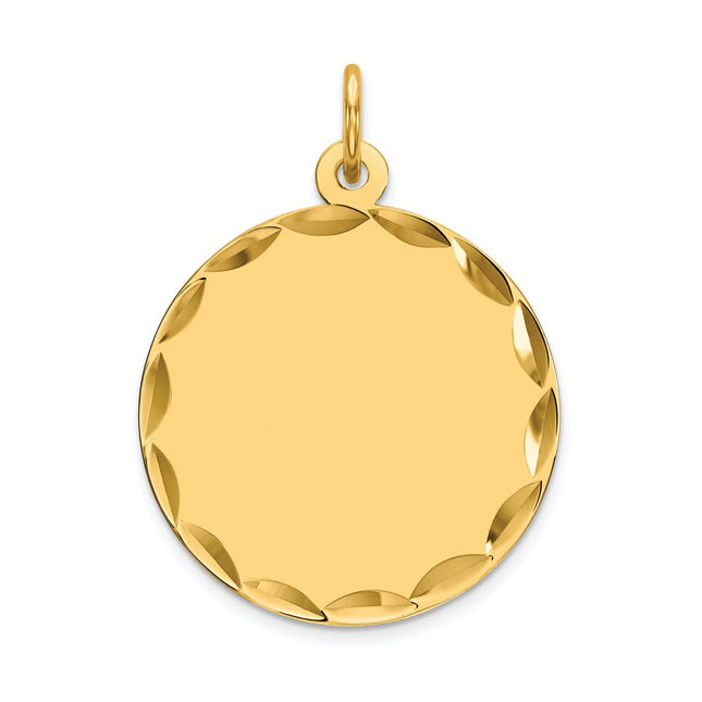 14K gold disc charm