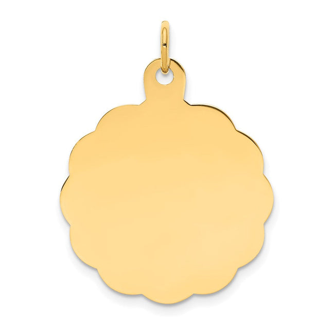 14K gold disc charm
