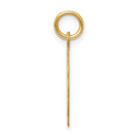 14K .018 Gauge Engravable Scalloped Disc Charm, 20 x 13mm view