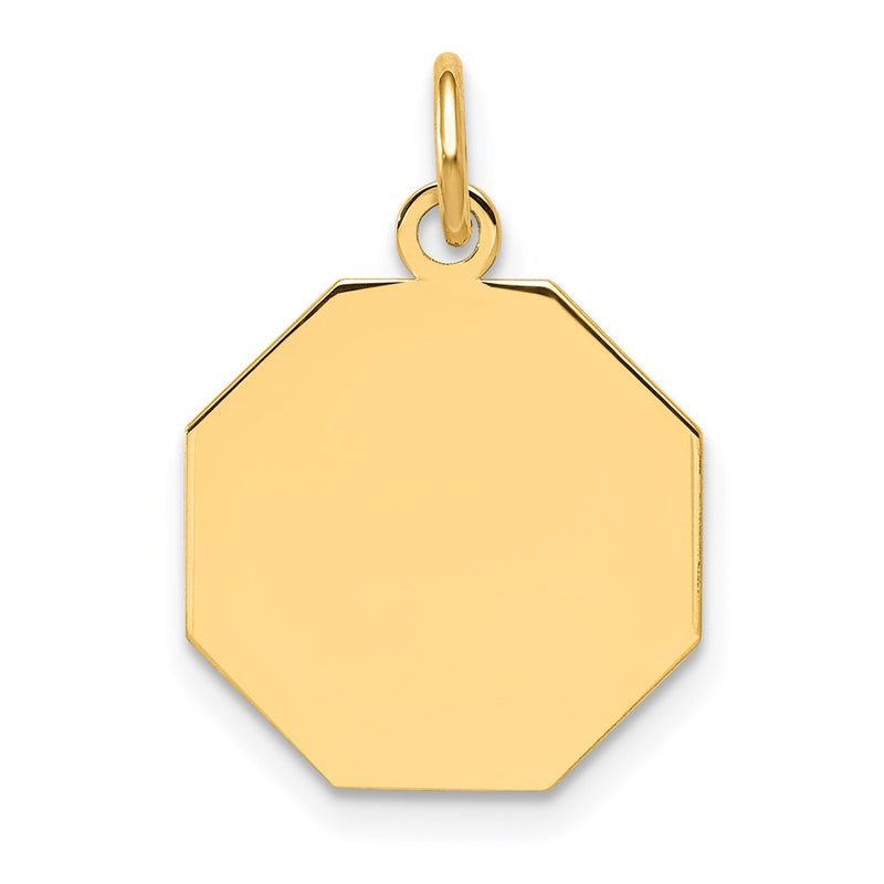 14K gold disc charm